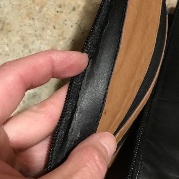 Blondo Aqua Protect Black Tall Leather Riding Boots - Picture 14 of 16